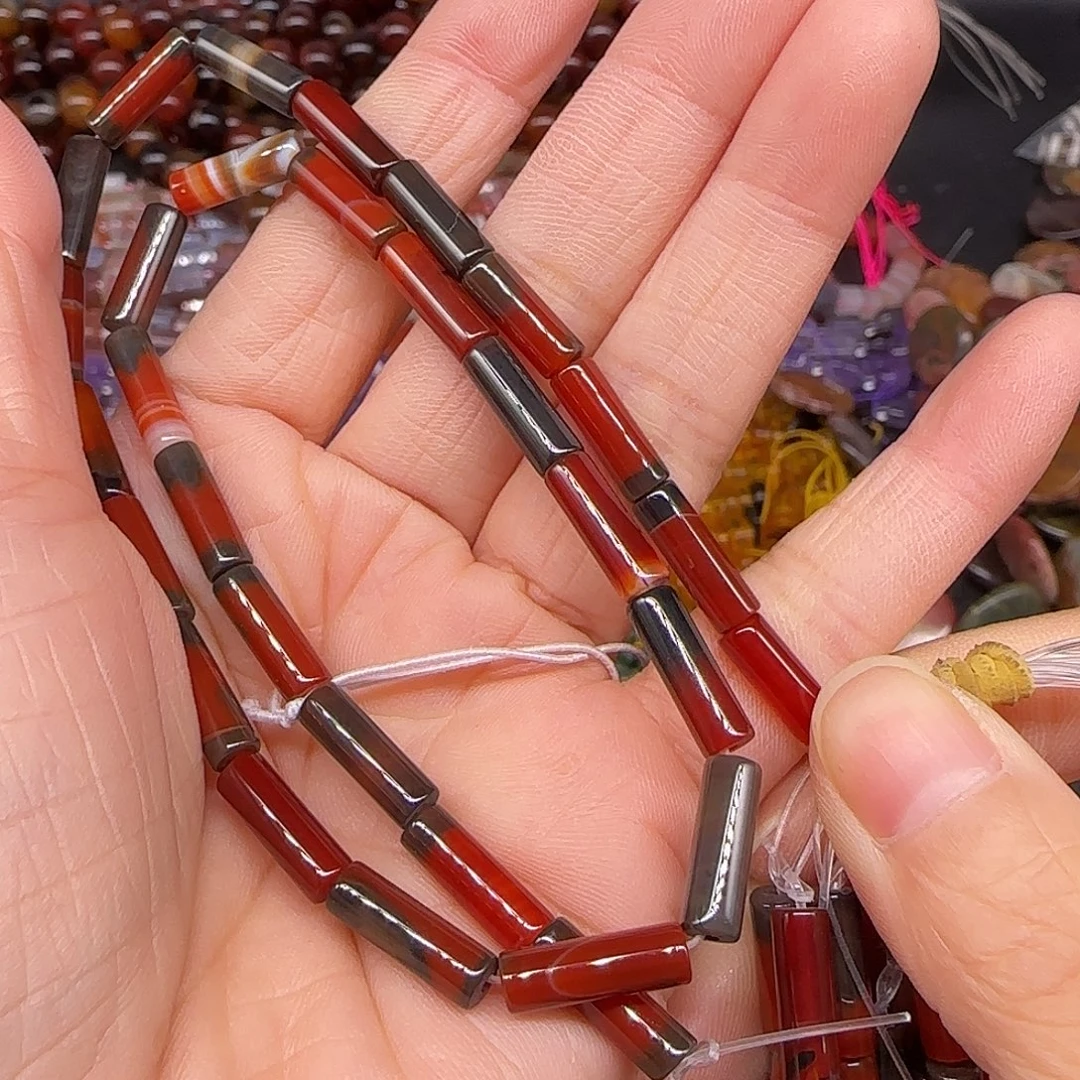 玛瑙/玉髓合金珠宝半成品梦幻玛瑙4-13mm一条