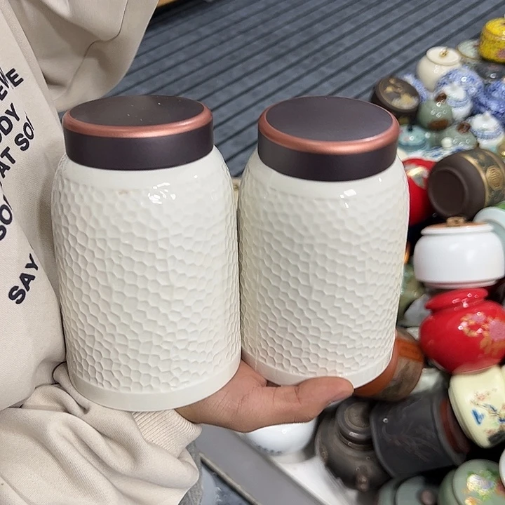 茶叶罐陶瓷家用储物罐瑕疵福利品介意勿拍