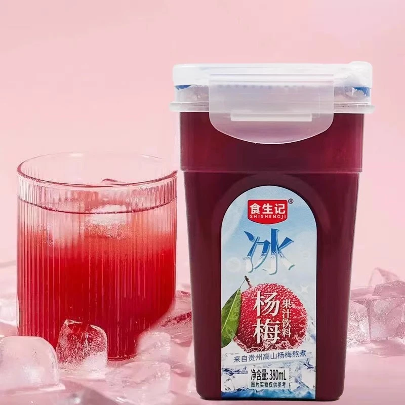 【25年5月24】6瓶x380ml 食生记 冰杨梅果汁饮料果汁含量≥50%