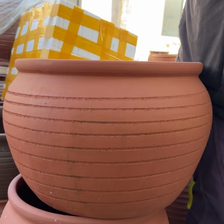 紫砂花盆口40高30宜兴紫砂