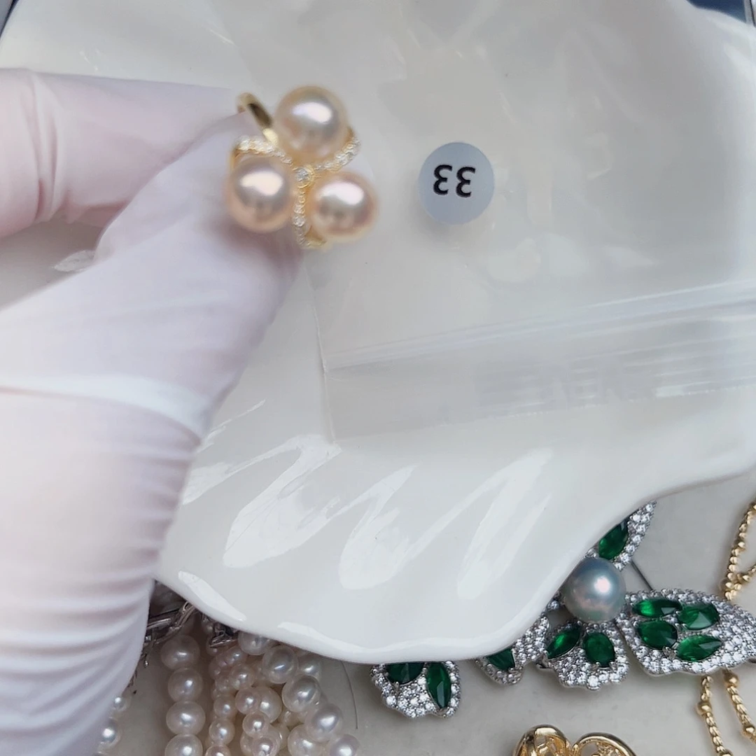 淡水珍珠银S925镶嵌颈饰