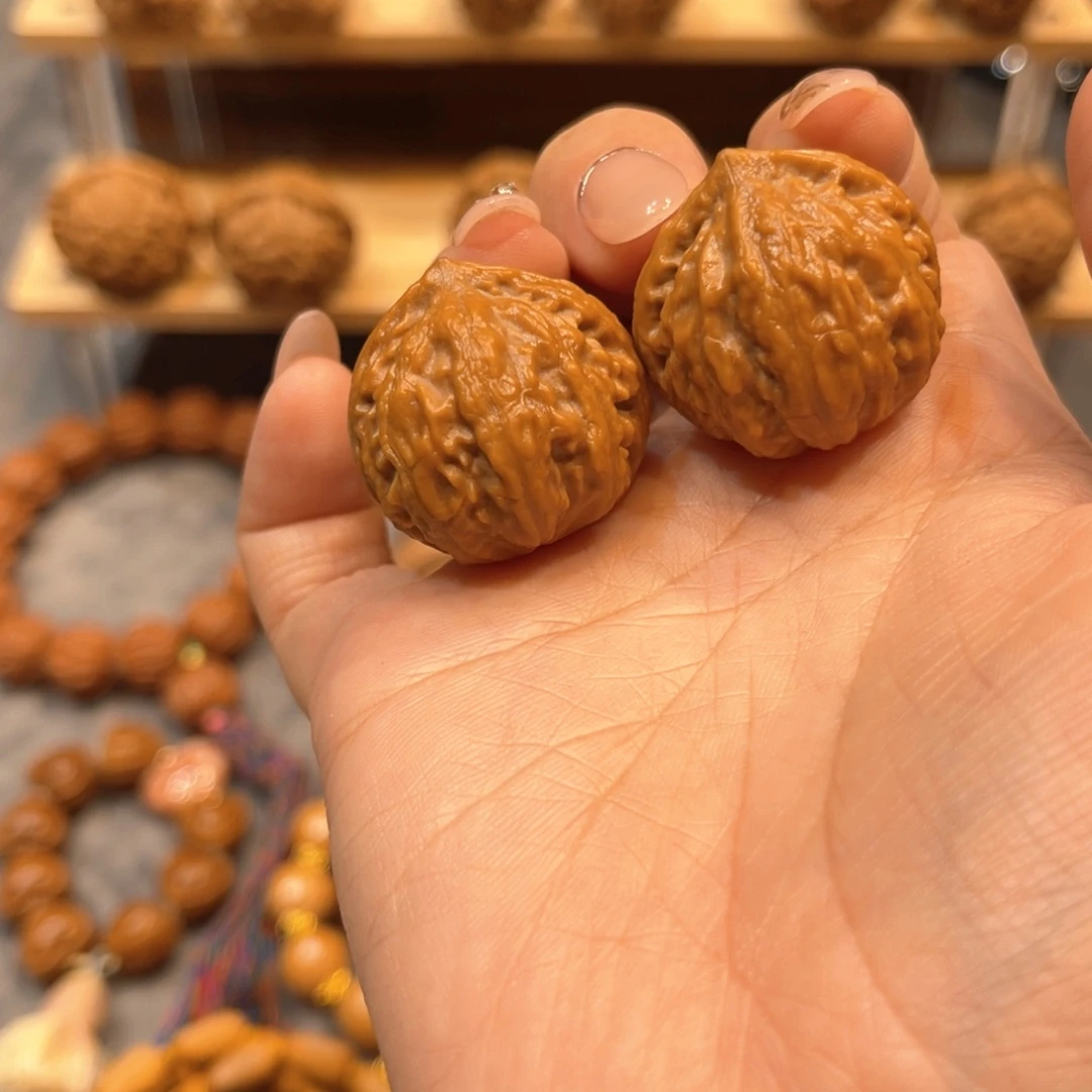 桃核把件雪球手捻