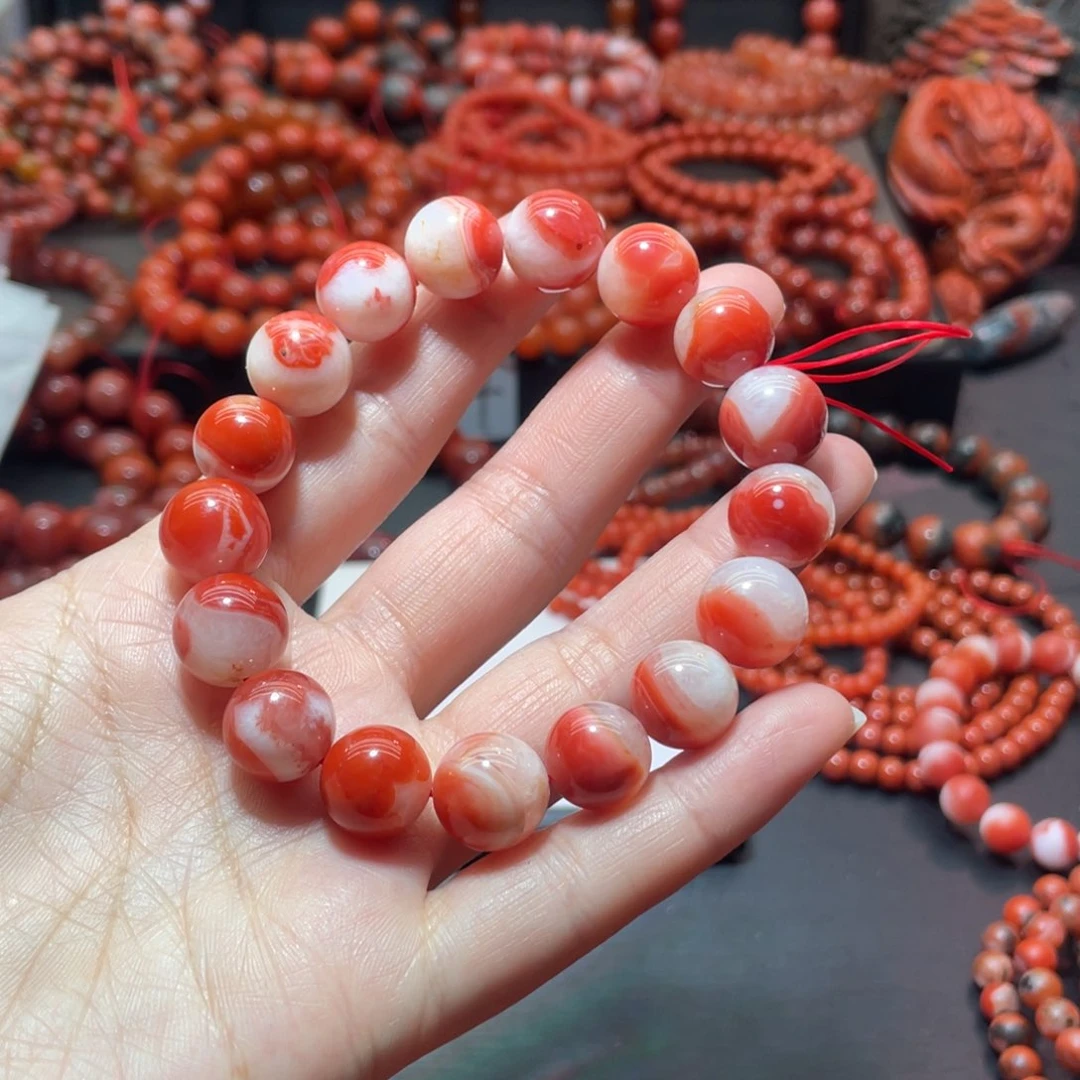 南红玛瑙手链未镶嵌