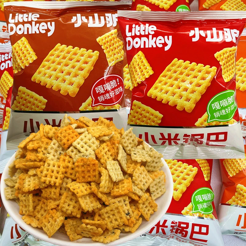 小山驴小米锅巴儿时怀旧儿童小吃休闲薄脆解馋零食小包装天津特产