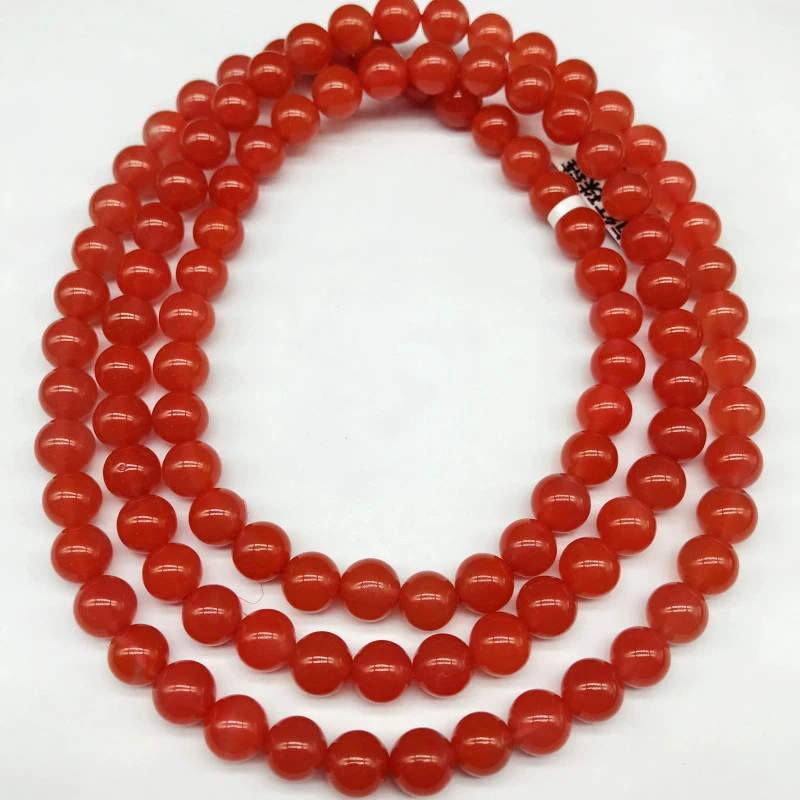 【鼎利源】南红保山冰红高货精美时尚多圈7mm（多样式发其一）