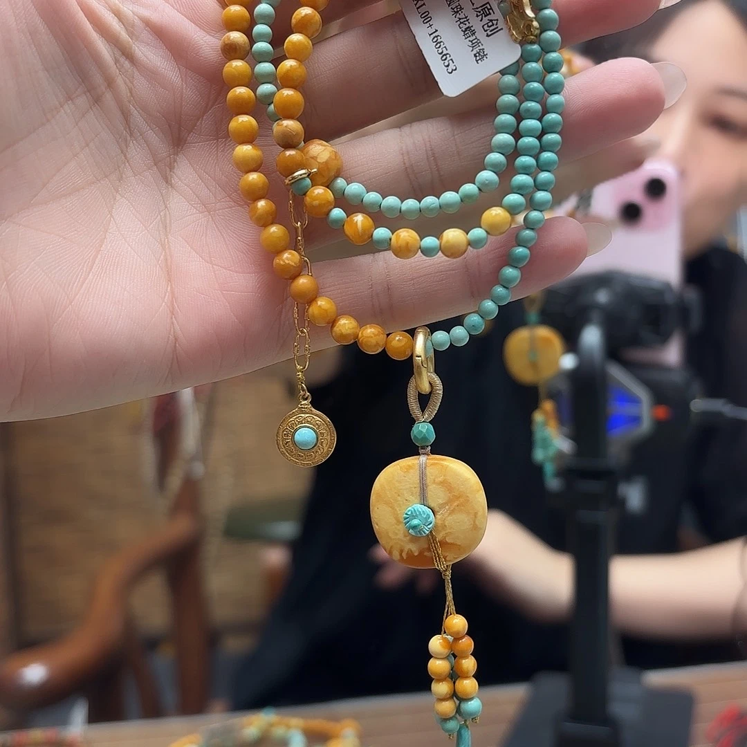 琥珀未镶嵌手链项链