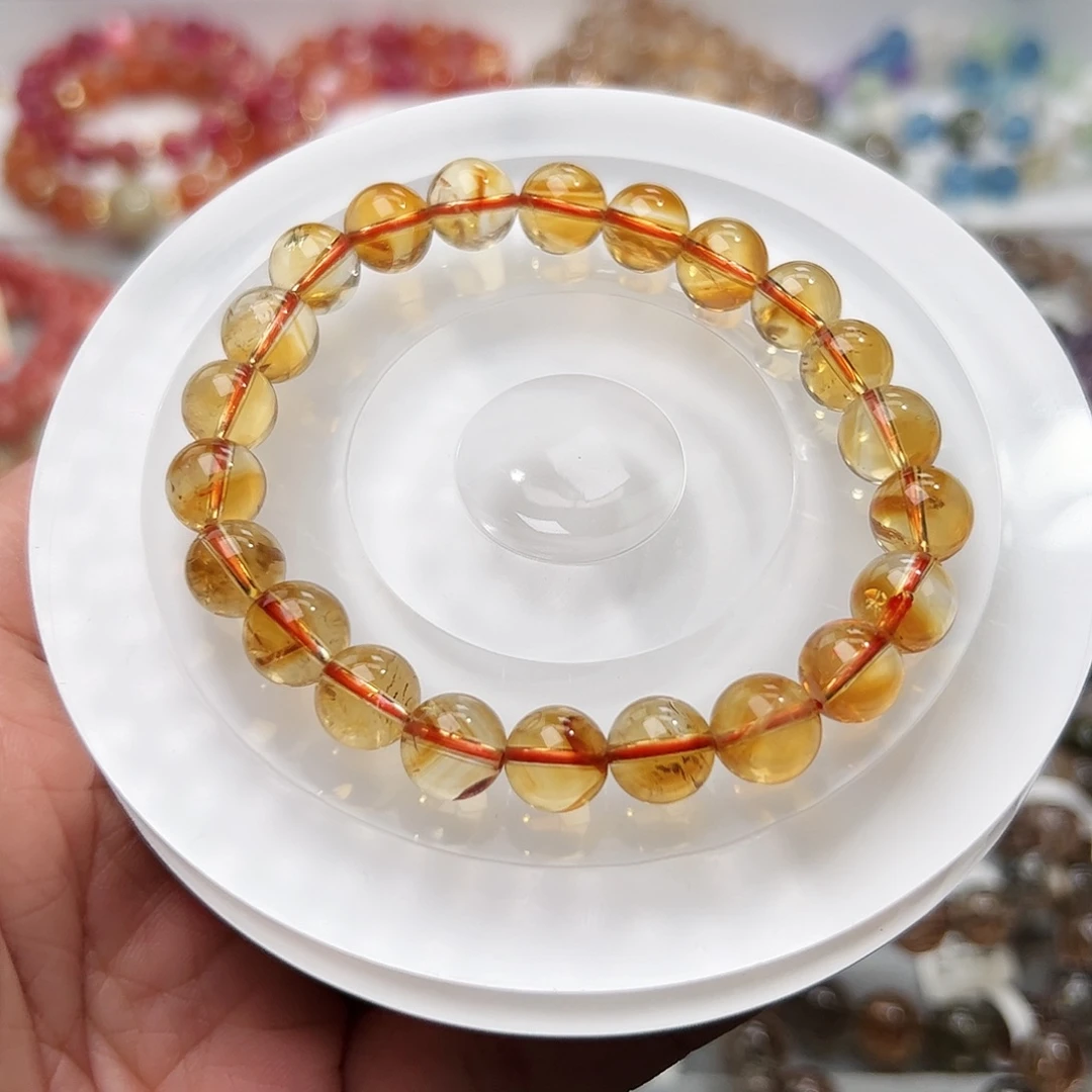 水晶手链未镶嵌黄塔晶手链9mm