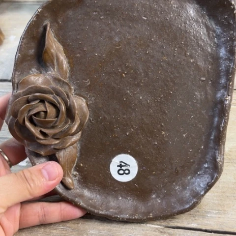 蓝****碗手工手捏咖啡杯餐具碗盘