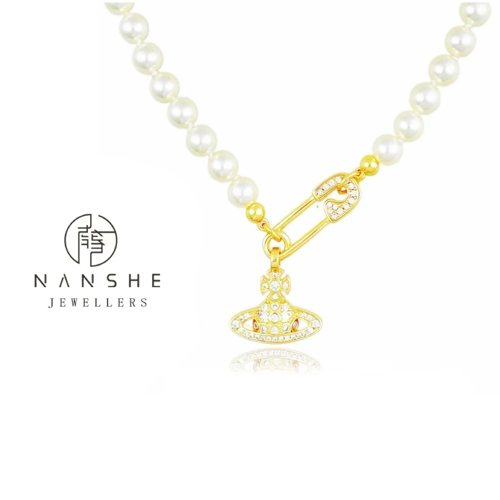 NANSHE/南奢 金色别针款项链精致