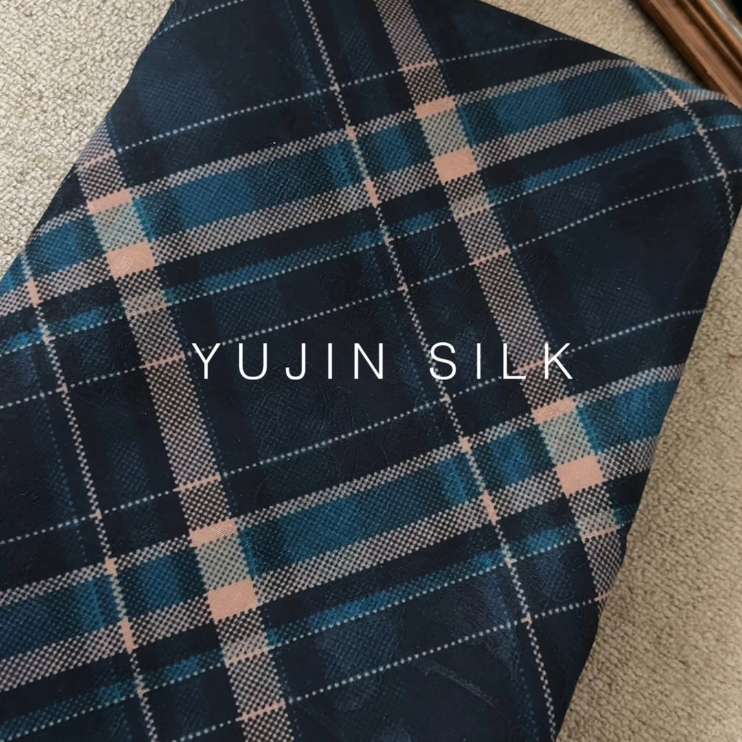 「斯莱特林」YUJIN SILK 提花绢纺香云纱桑蚕丝114门幅38姆米
