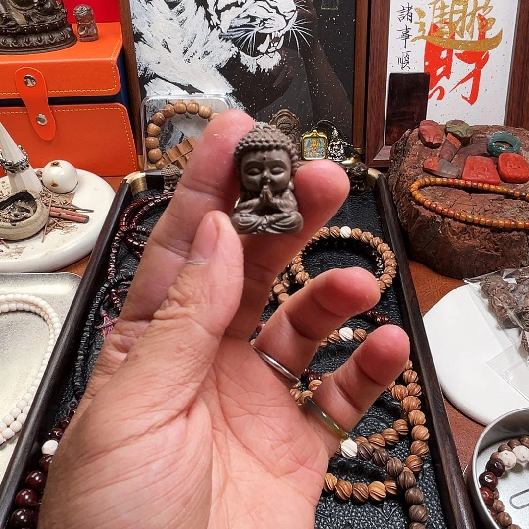 檀香紫檀（小叶紫檀）手串/手链阴沉老山檀小佛佛