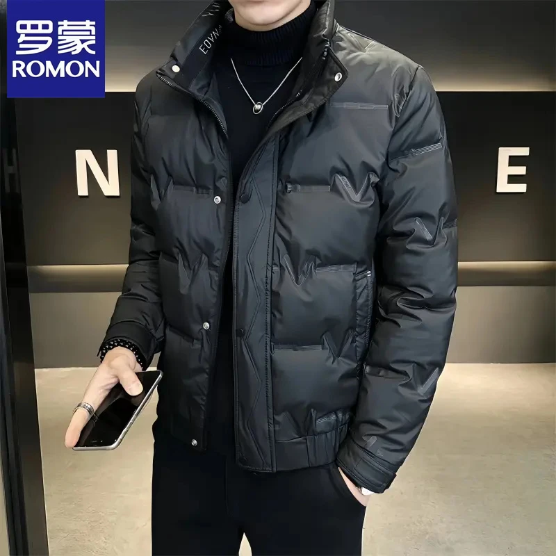 罗蒙冬季男士防寒服保暖休闲立领冬季潮流时尚男款青年防寒服外套