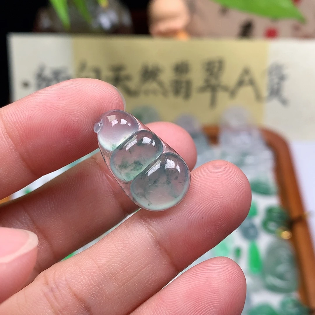 翡翠散珠缅甸天然A货翡翠冰种豆子