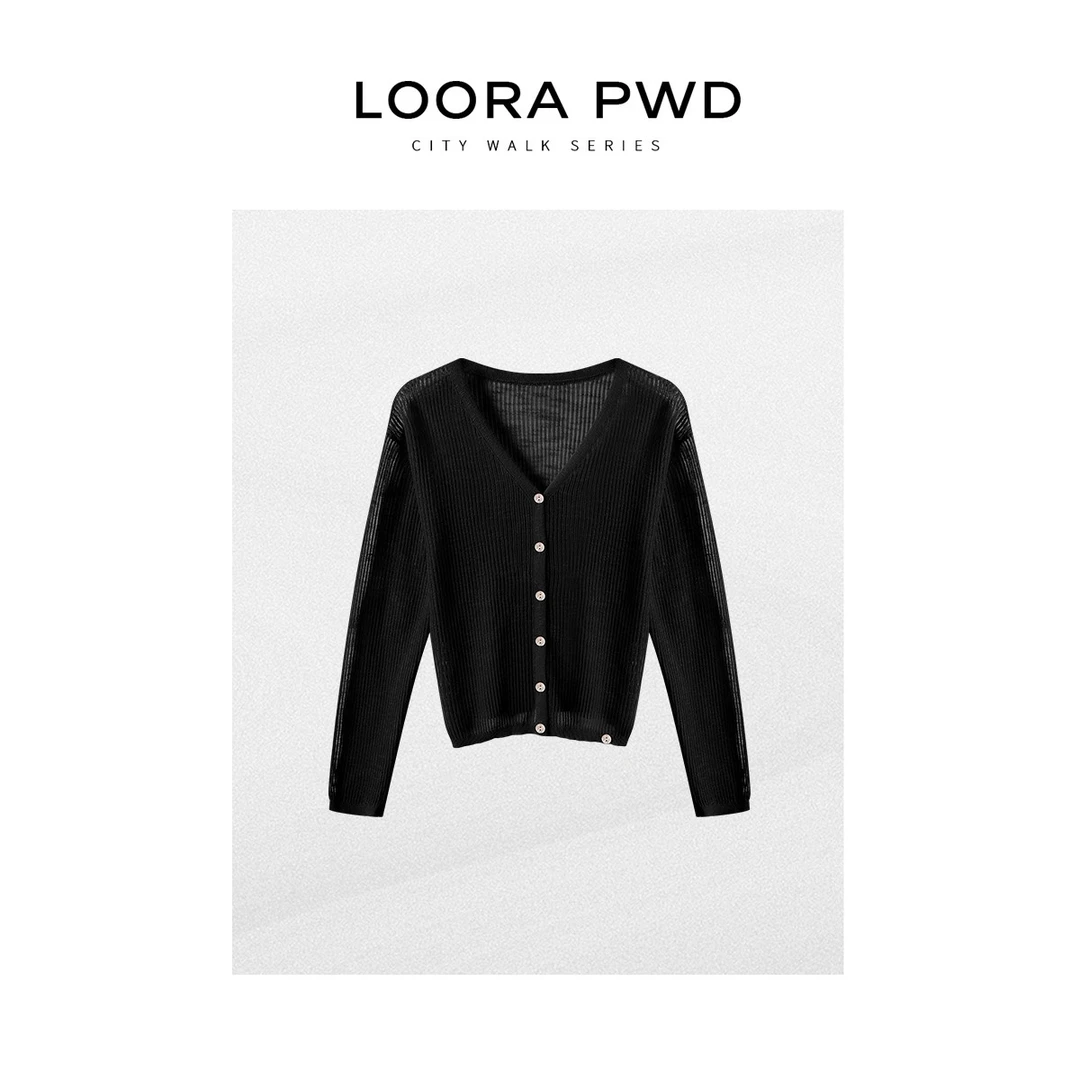 LOORAPWD/罗拉密码 短款修身长袖针织开衫25CJBB0117N