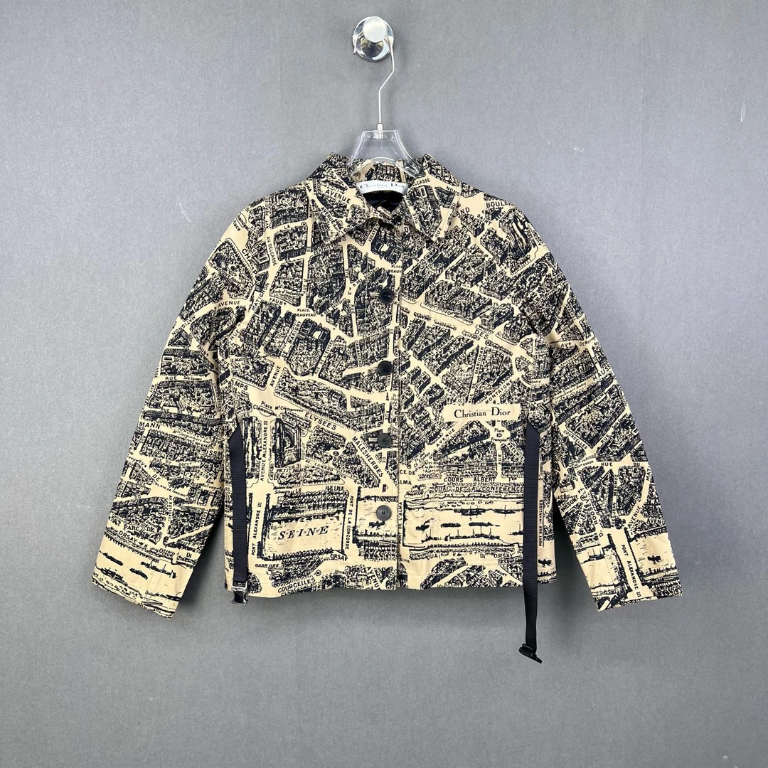 全新未使用 DIOR/迪奥 38码/绿色巴黎短䄂单排扣外套/12595842