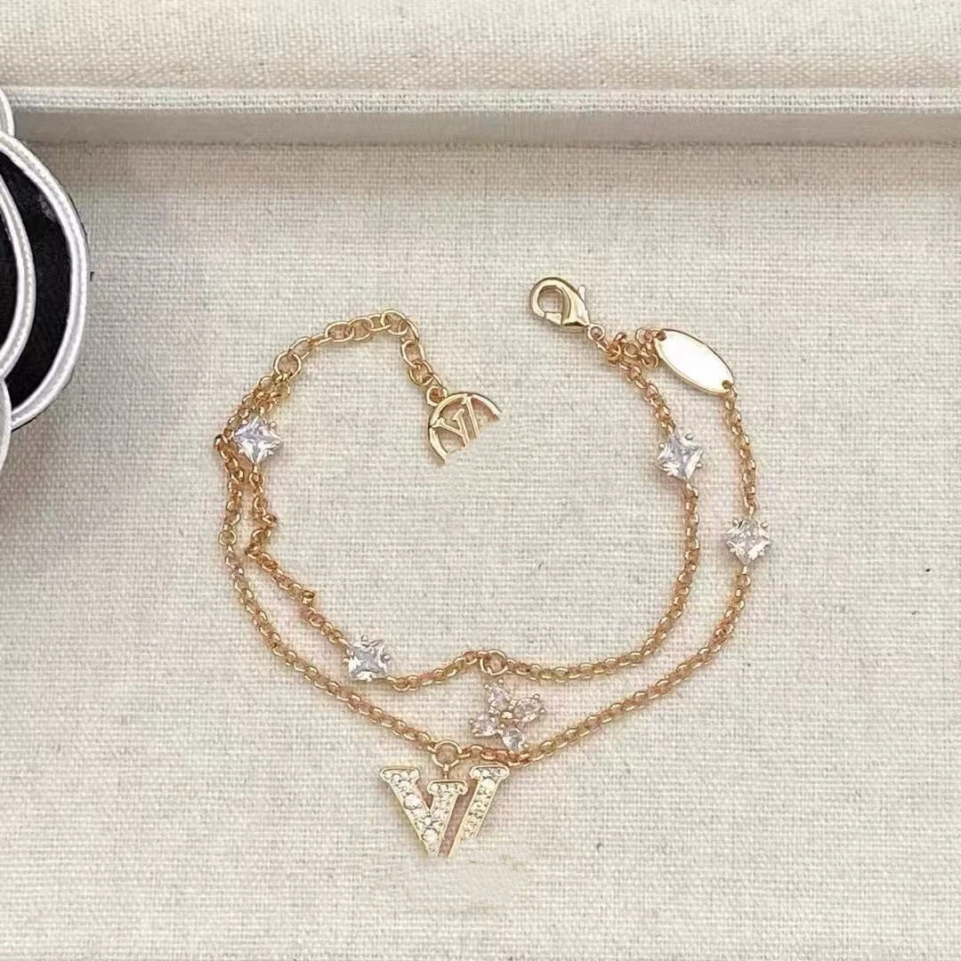 铜合金手链 驴驴带钻双层手链 高级定制系 长16+4 直播间实物为主