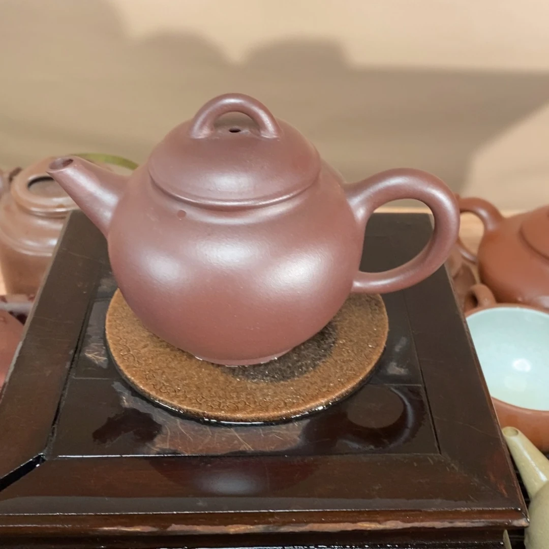 紫砂茶壶高端200cc深井紫泥水平壶