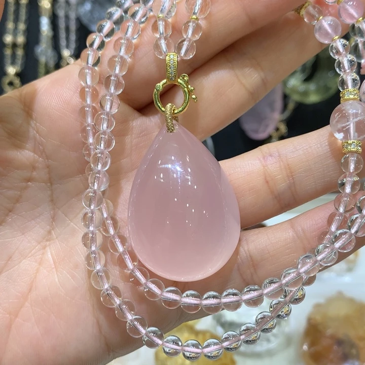 水晶颈饰未镶嵌天然