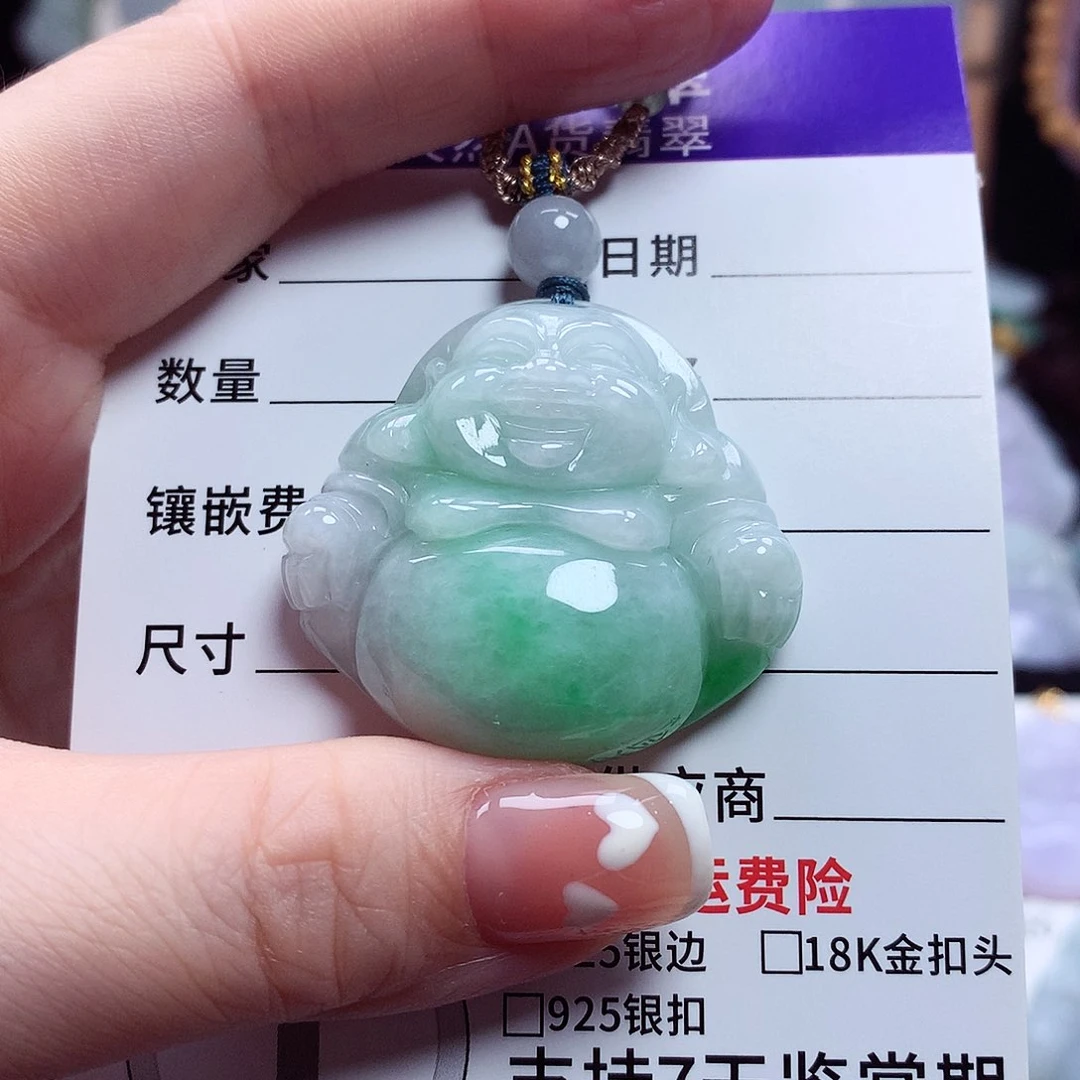 翡翠未镶嵌颈饰佛公11