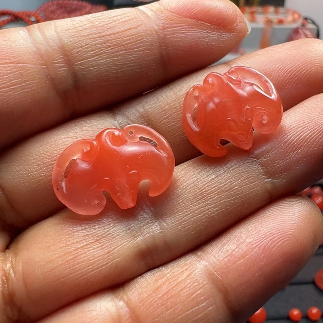 南红玛瑙天然原矿福在眼前背云未镶嵌