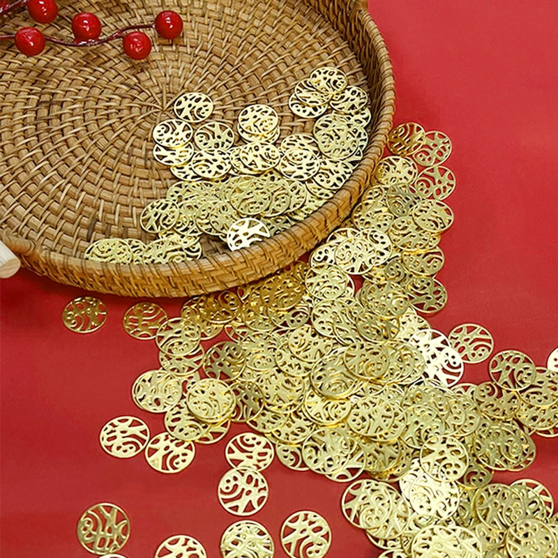 五毛硬币福字贴模板五角代替品铝合金圆形福币圆形金属装饰送礼