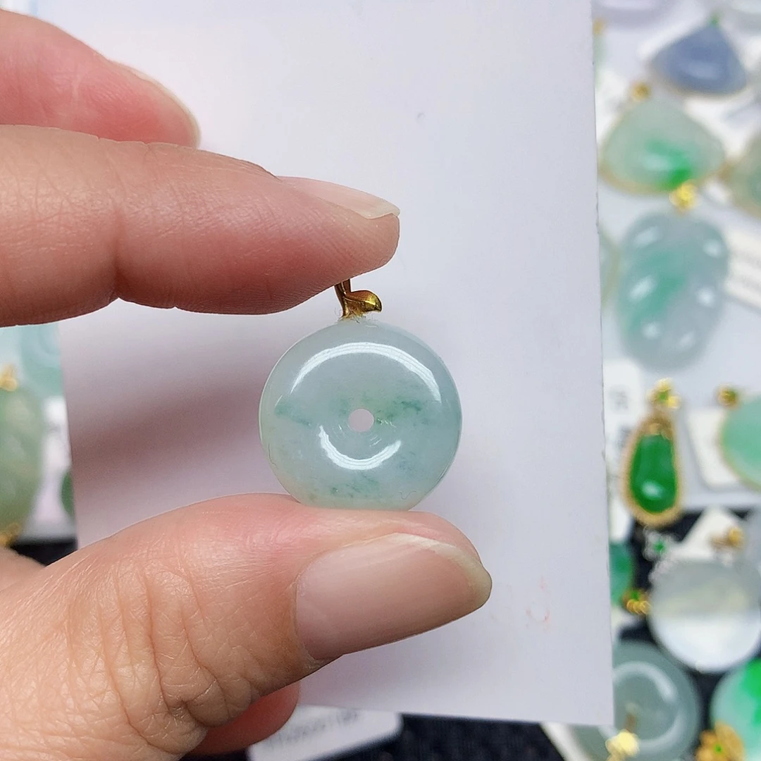 翡翠18K金镶嵌颈饰2578899