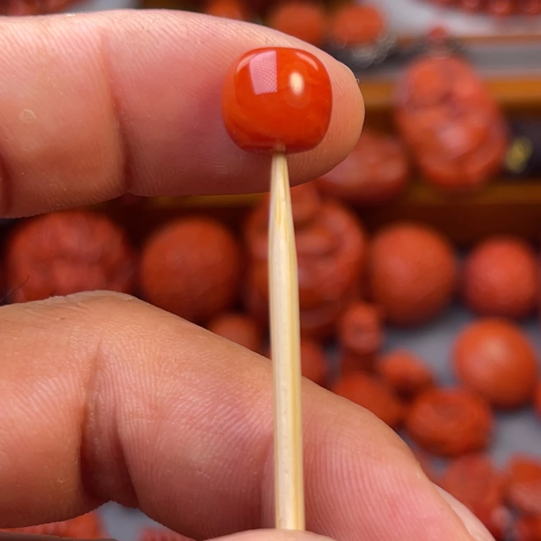 南红玛瑙瓦西精工老型单珠卡10➕腰珠顶珠未镶嵌