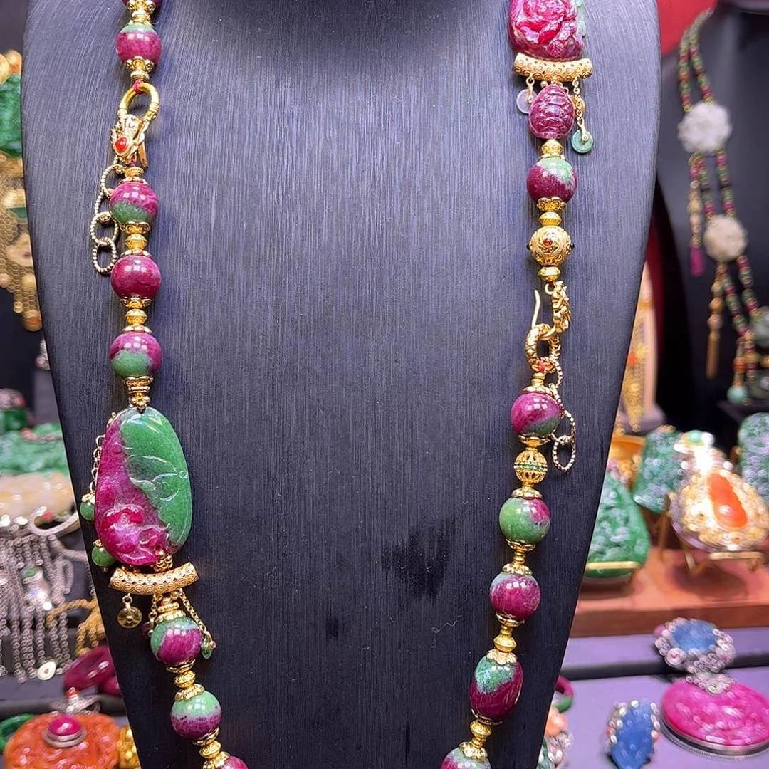 颈饰银S925镶嵌红宝石