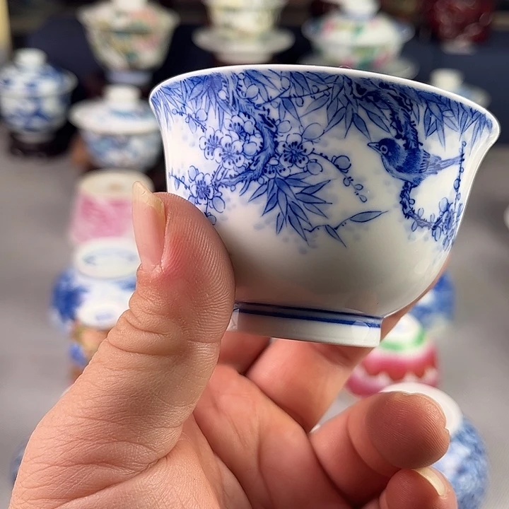 顾老师青花主人杯