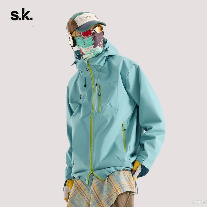 s.k.【高质量版！】进阶版三合一户外登山徒步夹克冲锋衣单外套25168