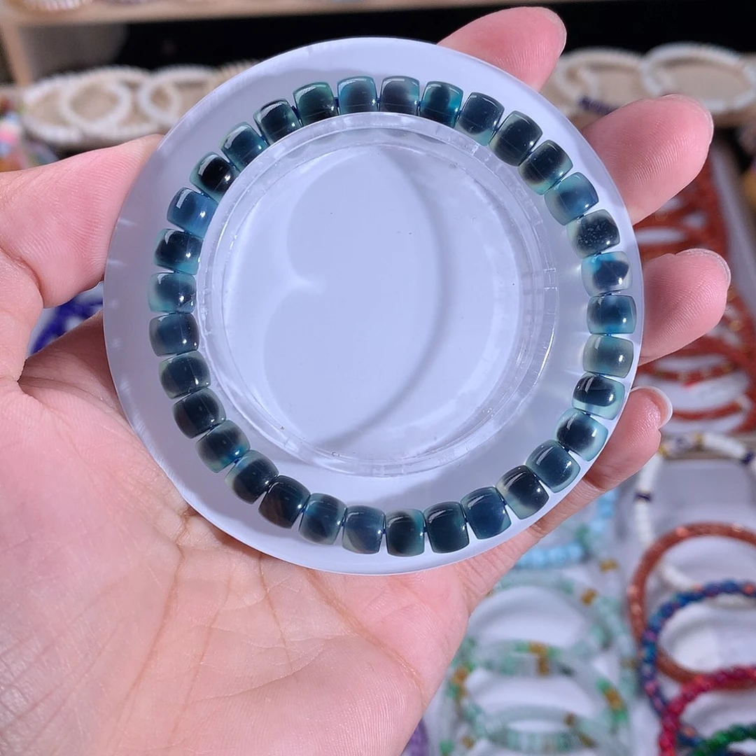 未镶嵌手串玛瑙/玉髓精工药片溏心玛瑙7mm