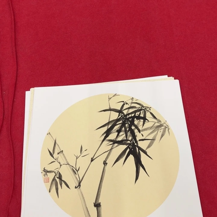 国画花鸟等图案为一体的