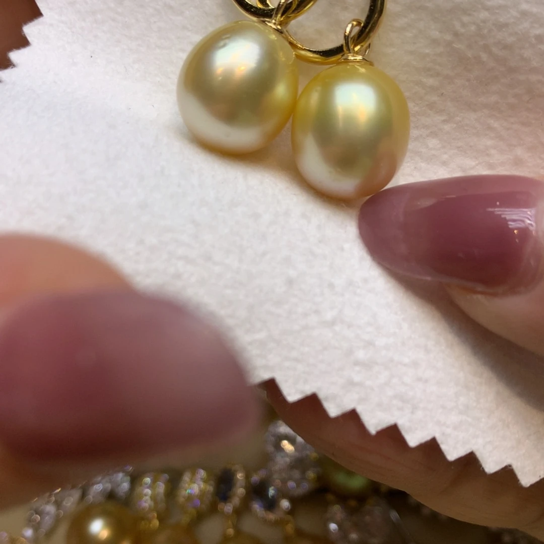 银S925镶嵌耳饰海水珍珠