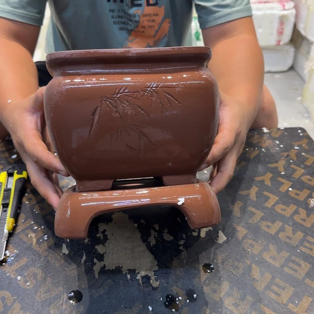 紫砂花盆口径20.20口径