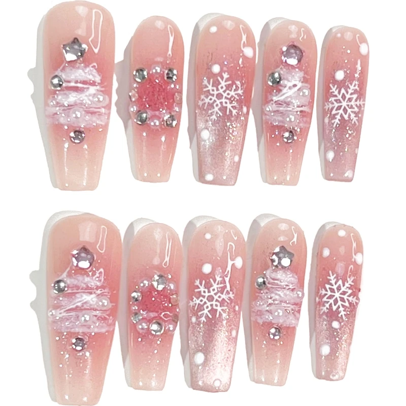 【初雪猫眼】Kitty Gem纯手工穿戴甲美甲贴片冬季必备指甲贴流行