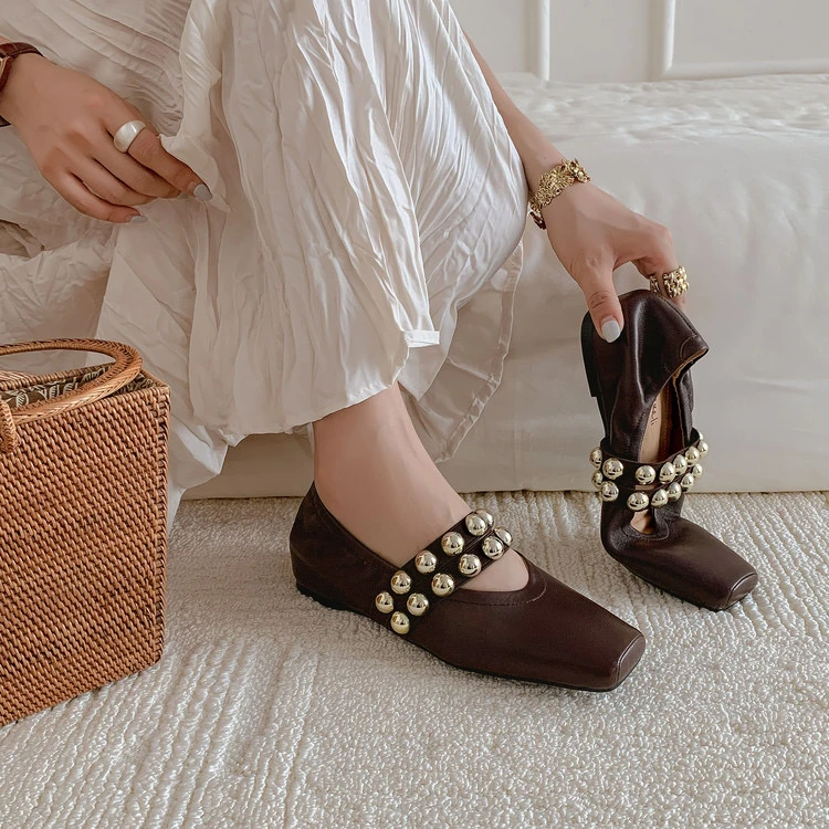 TING手工鞋~2025春夏新款时髦老钱风单鞋L4223