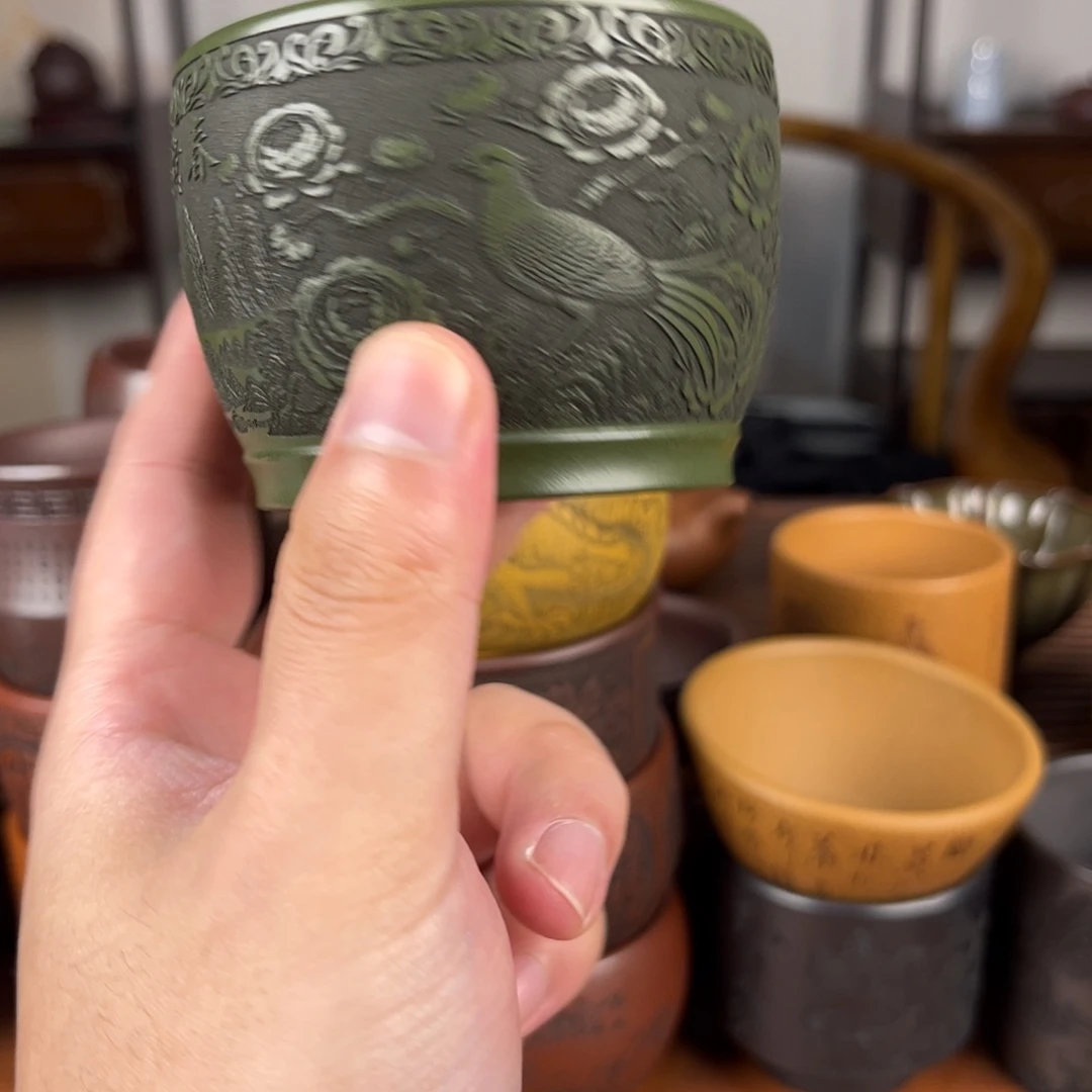 茶杯紫砂紫砂主人杯 手工制作