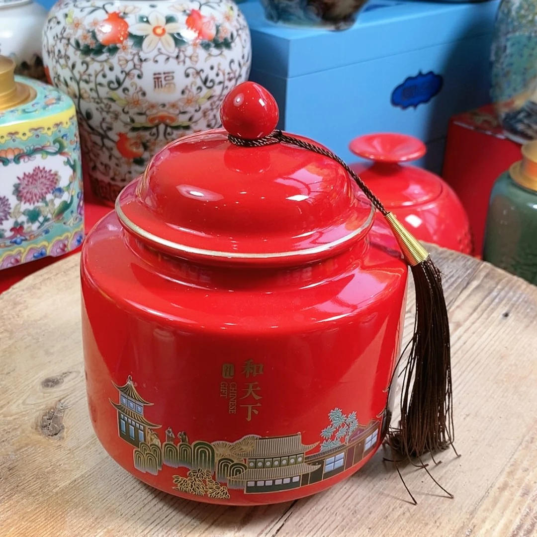 【闪购商品】瓷片陶瓷茶叶罐密封罐