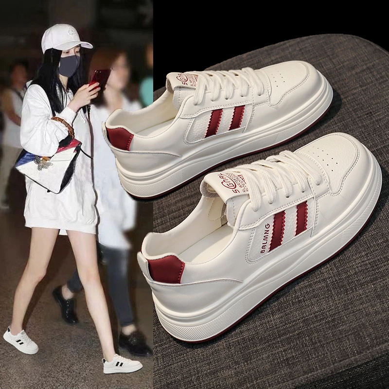 【3厘米】板鞋女款2025新款春季休闲运动鞋平底不累脚小白鞋百搭鞋