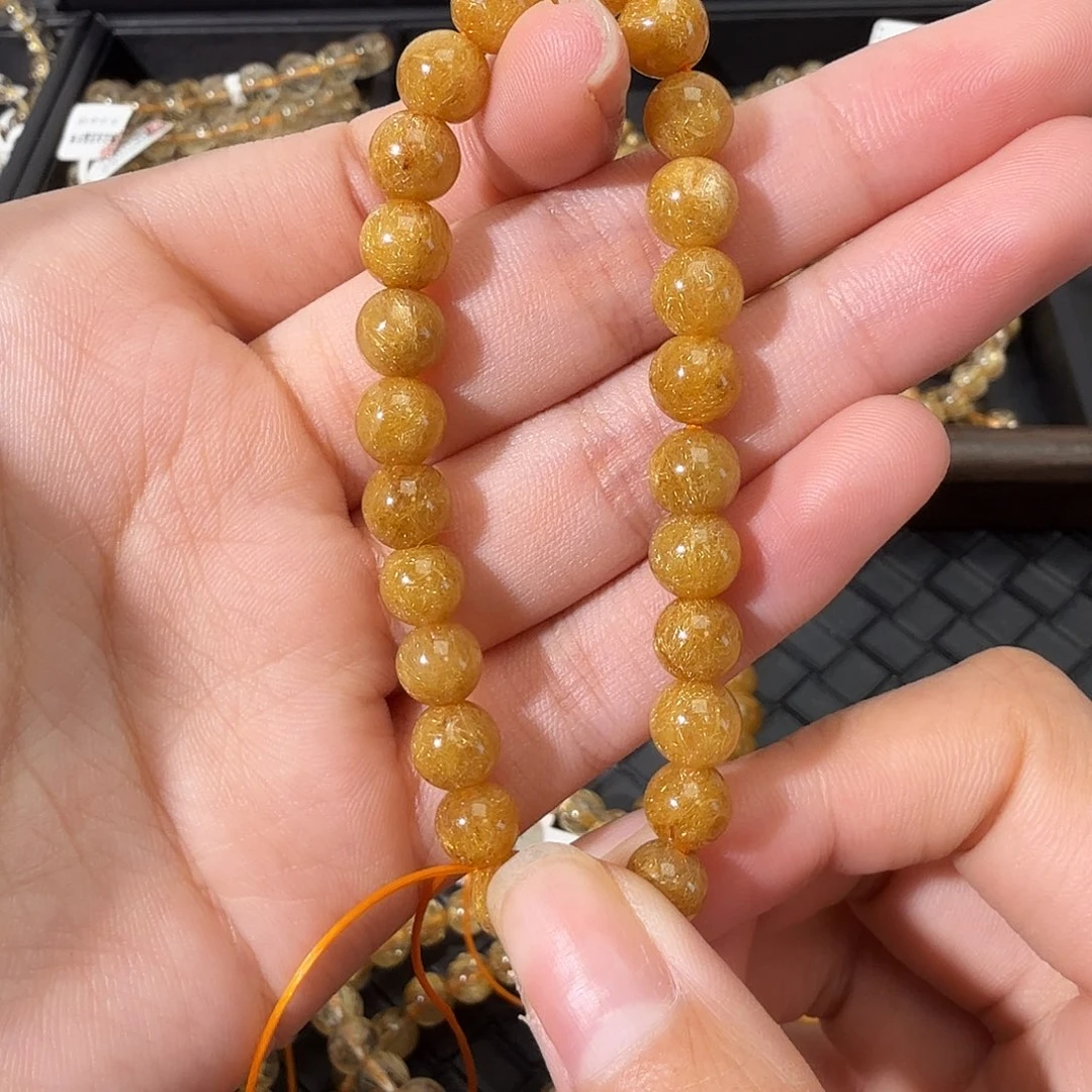 发晶未镶嵌手链天然金发晶