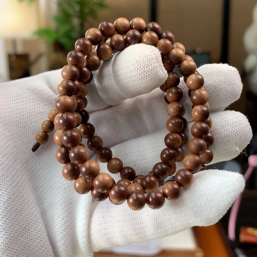 X***薛檀香木手串/手链6mm/108颗横黑沉
