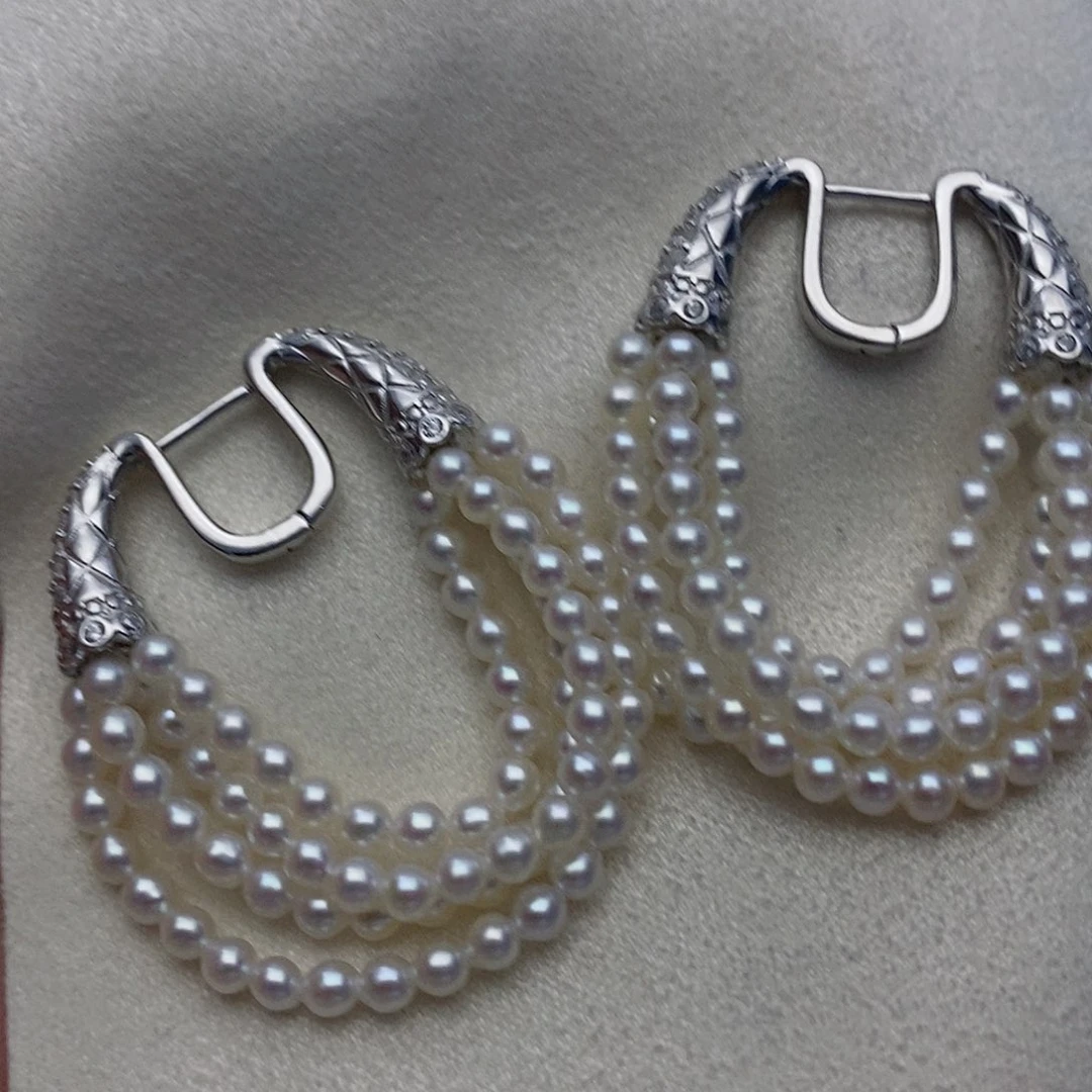 【闪购商品】淡水珍珠耳饰银S925镶嵌71