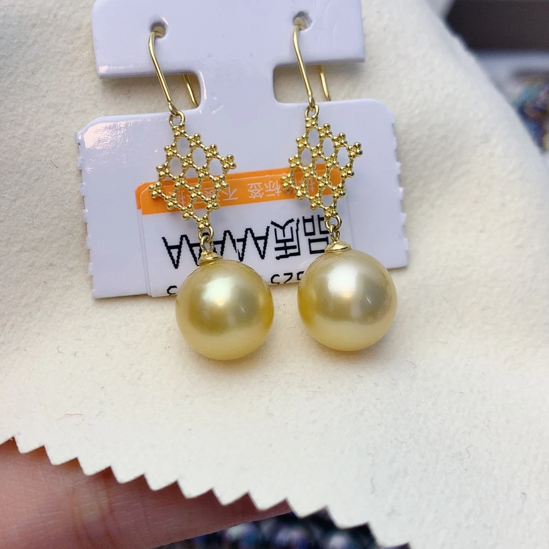海水珍珠耳饰银S925镶嵌w28