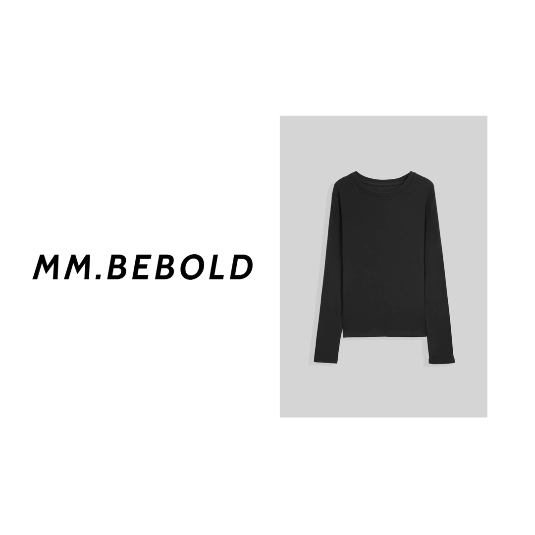 【妙姐精选】素锦 宽松柔软套头长袖T恤MZY2718