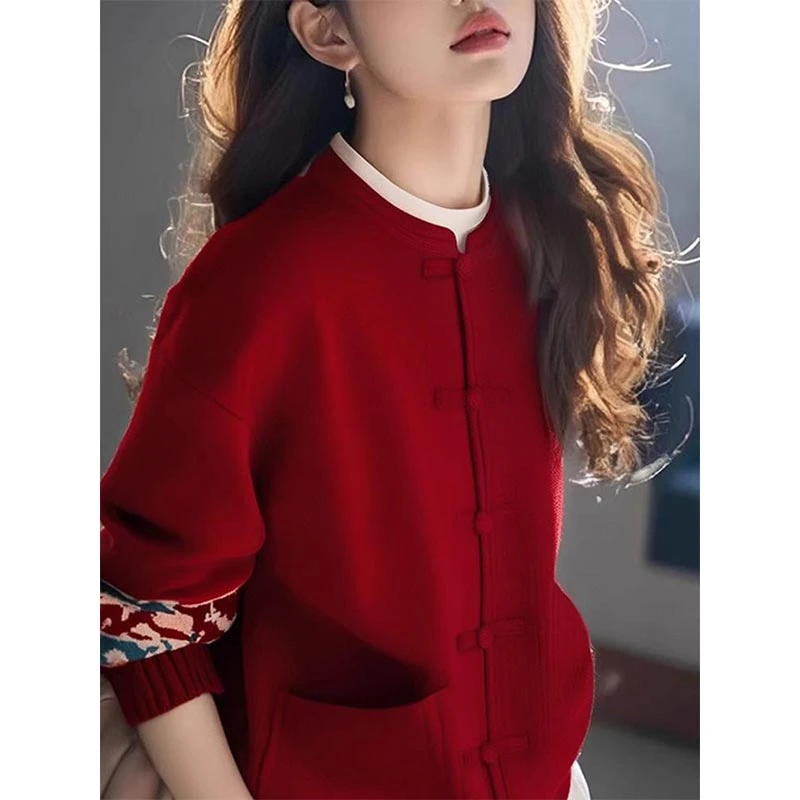 毛衣女款爆款2025新款洋气针织衫女春秋季新年战袍慵懒风毛衣