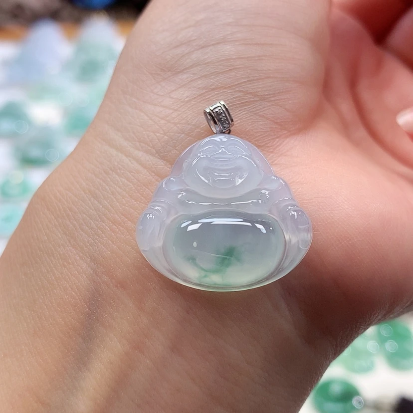 【闪购商品】翡翠18K金镶嵌吊坠(赠链)