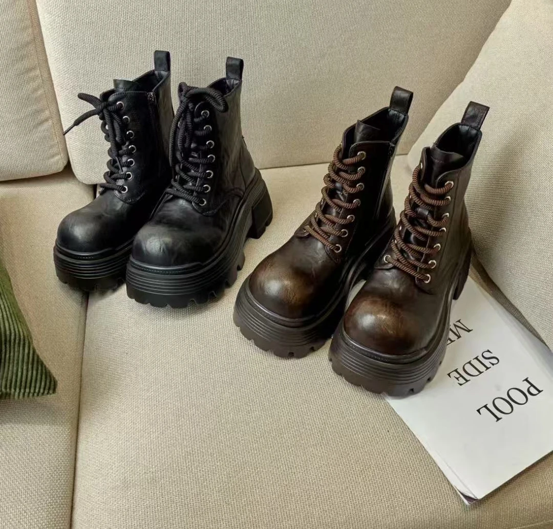 【HeiPa】XDXF74 厚底带时尚韩版靴子女款