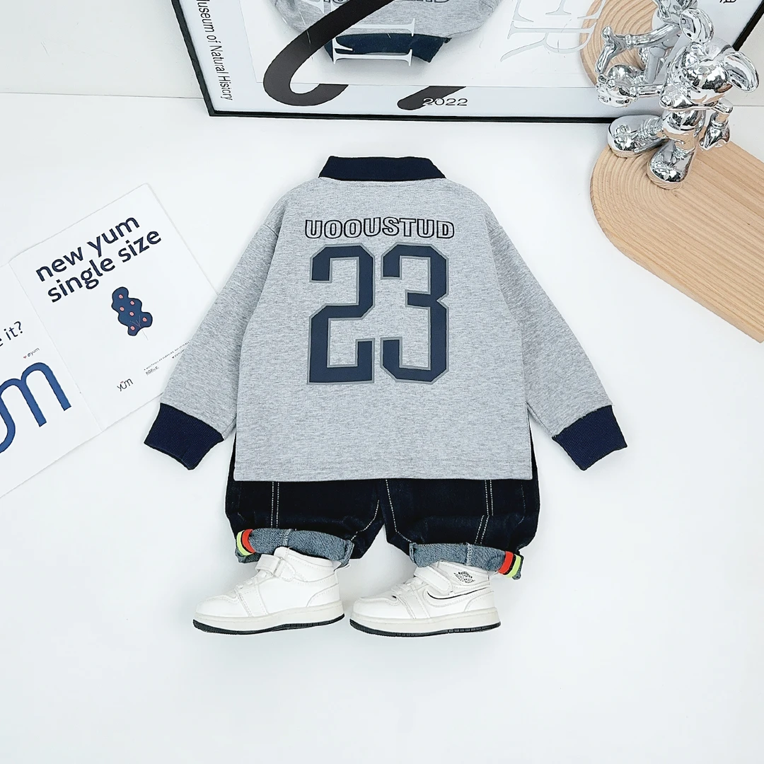 儿童POLO衫长袖卫衣2025新款春装男童洋气 HZ25116 悠悠童话童装