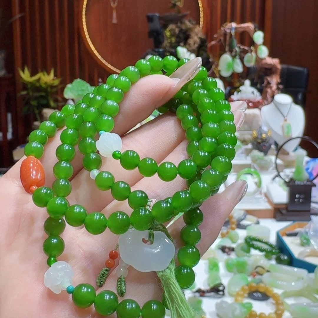 和田玉（碧玉）108未镶嵌