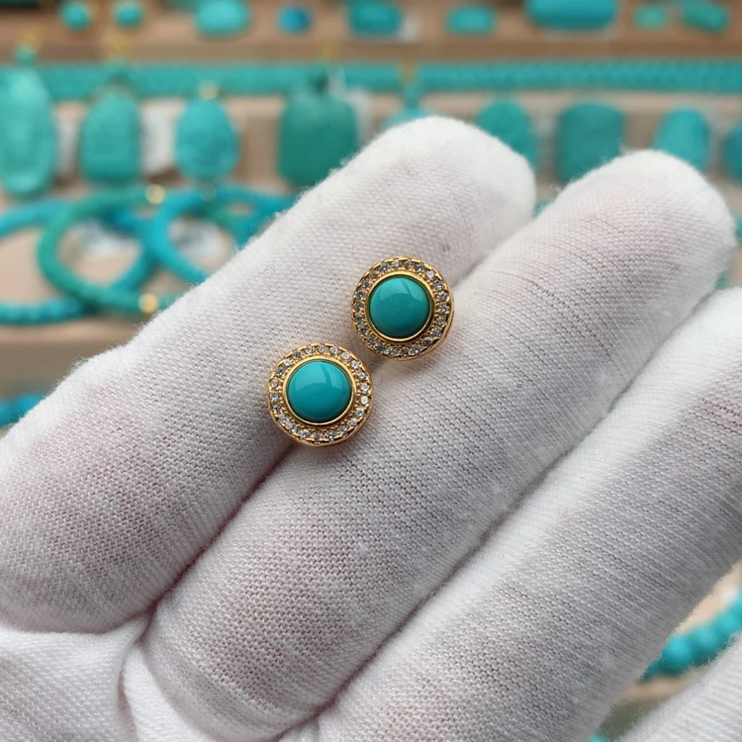 绿松石银S925镶嵌珠宝奇石